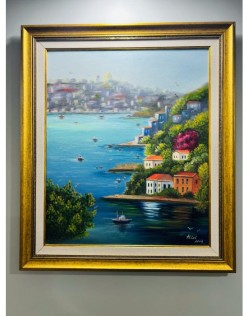 Yağlı Boya Boğaz Manzarası 