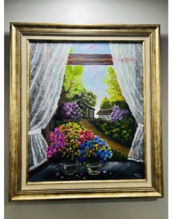 Yağlı Boya Bahçe Manzarası 