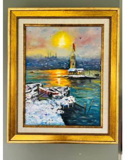 Yağlı Boya Kız Kulesi Tablo