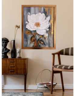 Yağlı Boya Beyaz Gelincik Tablo